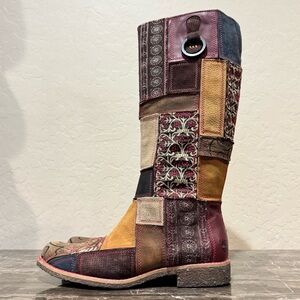 Timberland Limited Edition Global Journeys Leather Patchwork Knee High Boots